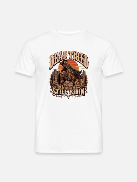 Todmüde, immer noch unterwegs - Männer T-Shirt - Weiß