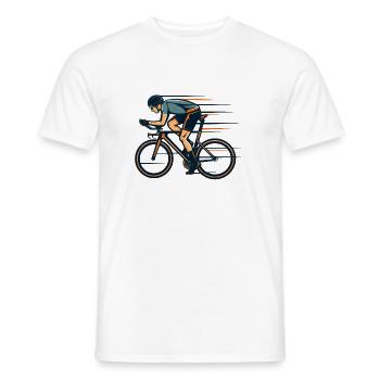 Straßenräder - Männer T-Shirt - Weiß - Vorne - AI Model Male 178 dark (178cm)