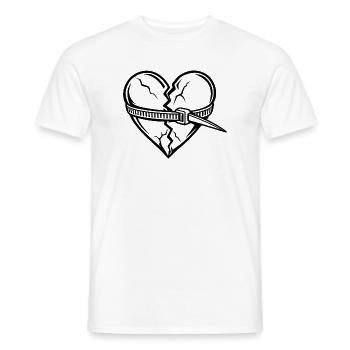 Gebrochenes Herz repariert - Männer T-Shirt - Weiß - Vorne - AI Model Male 178 dark (178cm)