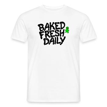 Neonalien Skizze auf Dunklem Hintergrund - Männer T-Shirt - Weiß - Vorne - AI Model Male 178 dark (178cm)