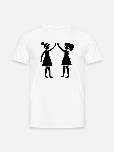 Freundinnen - Männer T-Shirt - Weiß