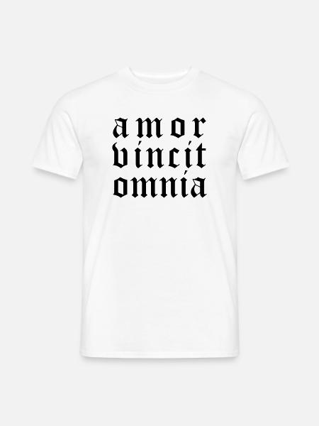 Amor vincit omnia - Männer T-Shirt - Weiß