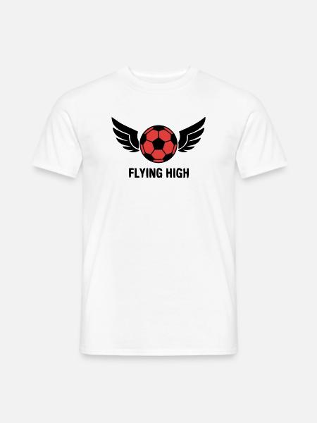 Fussball Fliegende Fluegel Logo - Männer T-Shirt - Weiß