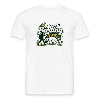 Vogelbeobachtung ist mein Cardio - Männer T-Shirt - Weiß - Vorne - AI Model Male 178 dark (178cm)