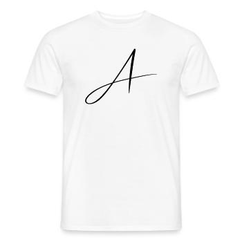 Name mit A Initiale für Anna Amelie Alexander - Männer T-Shirt - Weiß - Vorne - AI Model Male 178 dark (178cm)