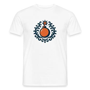 Kreisrahmen Monogramm Icon. Monogramm & Initialen. - Männer T-Shirt - Weiß - Vorne - AI Model Male 178 dark (178cm)