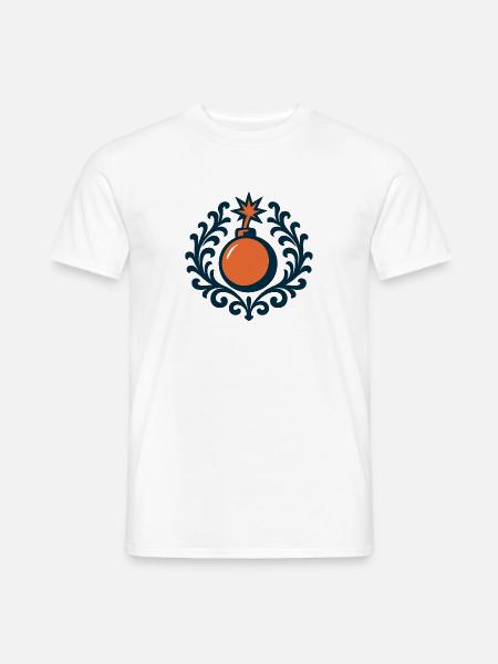 Kreisrahmen Monogramm Icon. Monogramm & Initialen. - Männer T-Shirt - Weiß