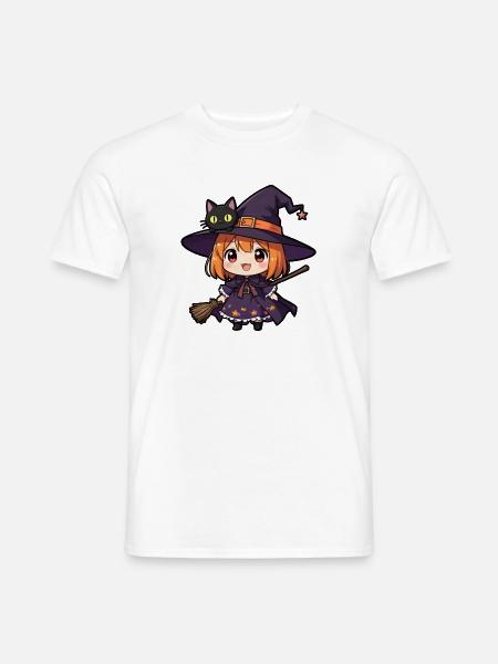 Halloween-Hexe - Männer T-Shirt - Weiß