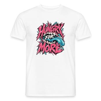 Hunger for More: Neon Bite - Männer T-Shirt - Weiß - Vorne - AI Model Male 178 dark (178cm)