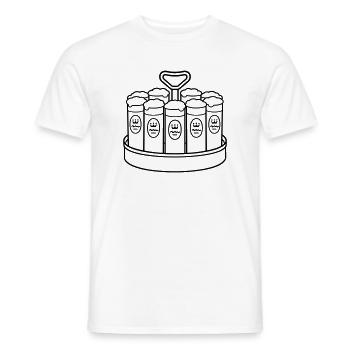Kölschkranz – Kölsch Stangen Köln - Männer T-Shirt - Weiß - Vorne - AI Model Male 178 dark (178cm)