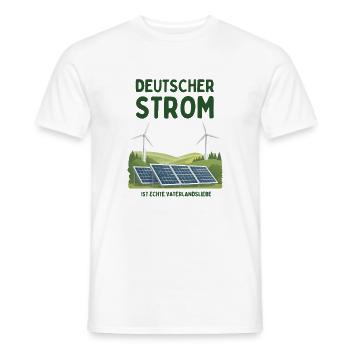 Deutscher Strom ist Vaterlandsliebe - Männer T-Shirt - Weiß - Vorne - AI Model Male 178 dark (178cm)