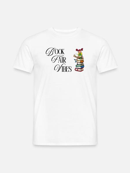 Nur Buchmesse-Vibes - Männer T-Shirt - Weiß