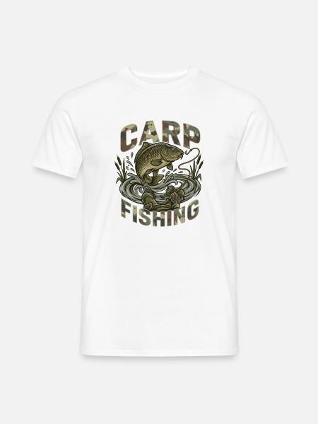 Karpfenfischen Tarnung Passion - Männer T-Shirt - Weiß