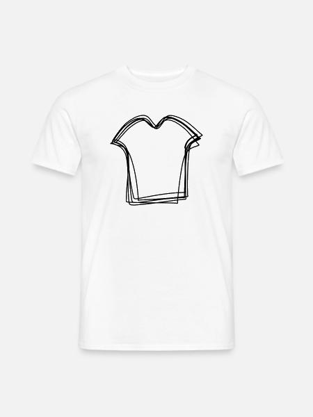 Trikot handgezeichnet - Männer T-Shirt - Weiß