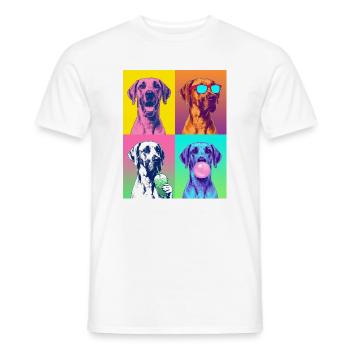 Hunde Deutsche Dogge Hund - Männer T-Shirt - Weiß - Vorne - AI Model Male 178 dark (178cm)