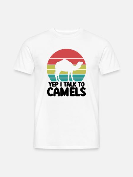 Kamel Humor Spruch - Männer T-Shirt - Weiß