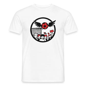 Fussball Fankurve Wappen - Männer T-Shirt - Weiß - Vorne - AI Model Male 178 dark (178cm)