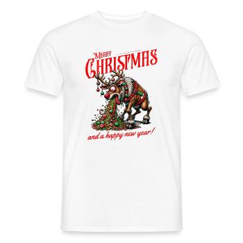 Merry Christmas - Zu viel  Weihnachten - Männer T-Shirt - Weiß - Vorne - AI Model Male 178 dark (178cm)
