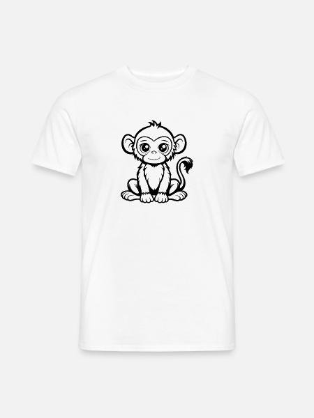 Unschuldiger Affe - Männer T-Shirt - Weiß