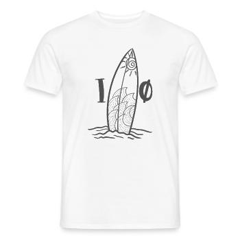 Surfer- und stilisierte Wellen-Surfbrett Ile d'Oléron - Männer T-Shirt - Weiß - Vorne - AI Model Male 178 dark (178cm)