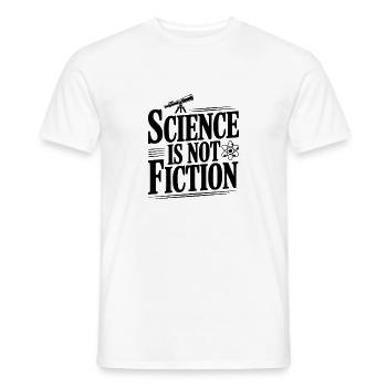 Wissenschaft ist keine Fiktion - Männer T-Shirt - Weiß - Vorne - AI Model Male 178 dark (178cm)