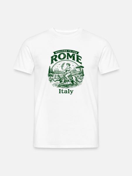 The Welcome To Rome Italy Travel Souvenir - Männer T-Shirt - Weiß