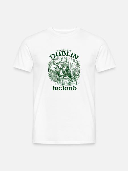 Welcome To Dublin Ireland City Travel - Männer T-Shirt - Weiß