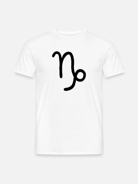 Steinbock-Tierkreiszeichen - Männer T-Shirt - Weiß