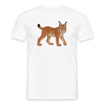 Luchs - Männer T-Shirt - Weiß - Vorne - AI Model Male 178 dark (178cm)