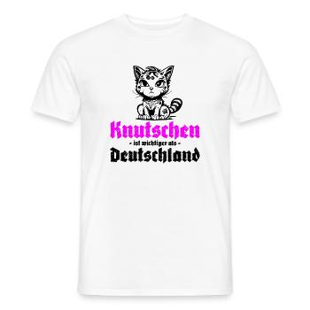 Knutschen ist wichtiger als Deutschland - Männer T-Shirt - Weiß - Vorne - AI Model Male 178 dark (178cm)