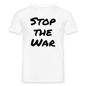 Stop the war - Männer T-Shirt - Weiß - Vorne - AI Model Male 178 dark (178cm)