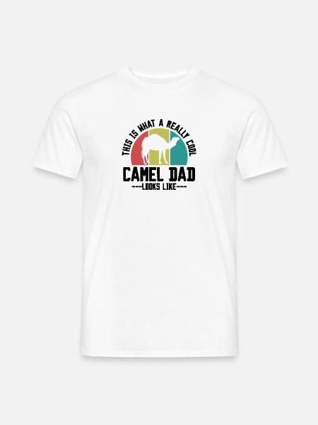 Kamel Papa Retro Style - Männer T-Shirt - Weiß