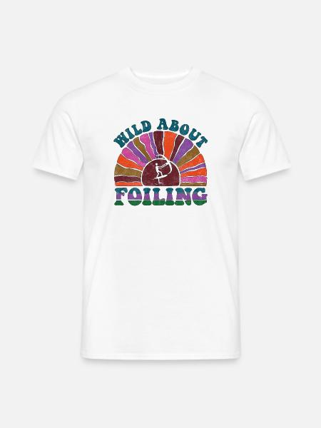 Wild about Foiling - retro sunset - Männer T-Shirt - Weiß