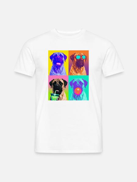 Hunde Mastiff Hund - Männer T-Shirt - Weiß