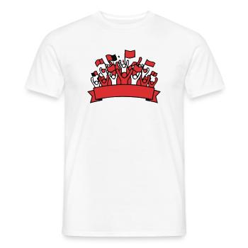 Fussball Fankurve Banner Grafik - Männer T-Shirt - Weiß - Vorne - AI Model Male 178 dark (178cm)
