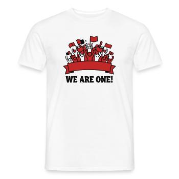 Fankurve We Are One Logo - Männer T-Shirt - Weiß - Vorne - AI Model Male 178 dark (178cm)