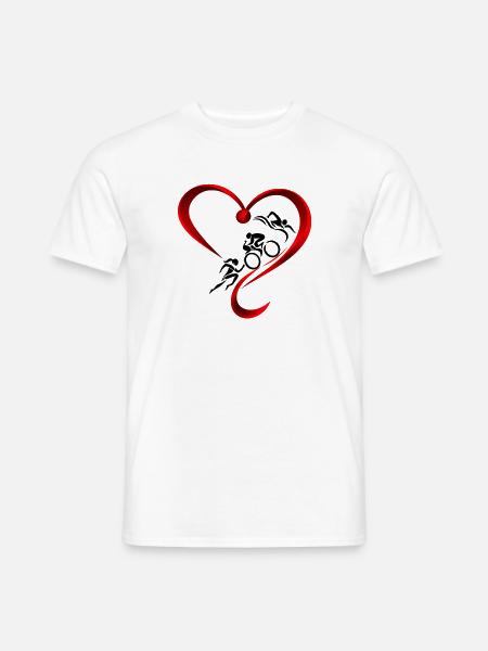 Triathlon-holic - Männer T-Shirt - Weiß