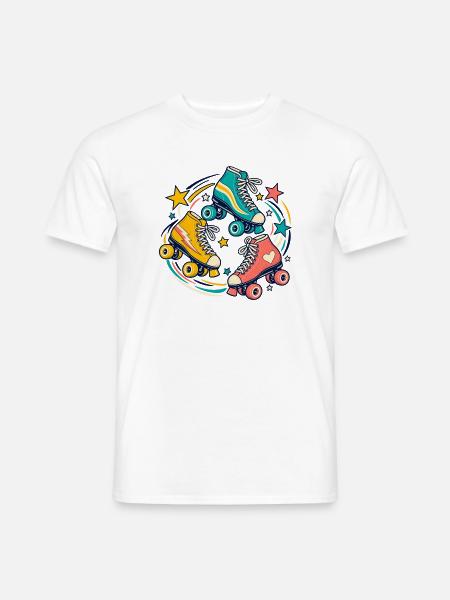 Rollschuhrunde – Gemeinsam in Bewegung - Männer T-Shirt - Weiß