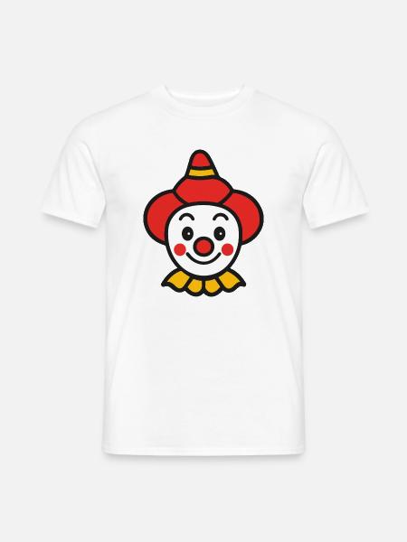 Halloween Clown Gesicht Bunt - Männer T-Shirt - Weiß