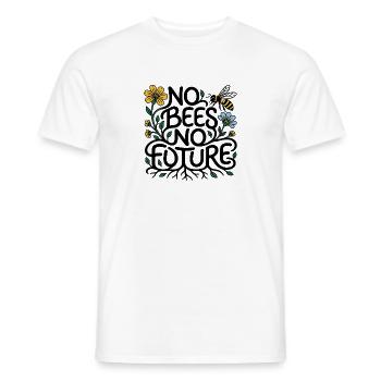 "KEINE BIENEN, KEINE ZUKUNFT" - Männer T-Shirt - Weiß - Vorne - AI Model Male 178 dark (178cm)
