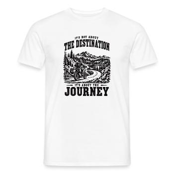 Motorrad Reise – It's About the Journey - Männer T-Shirt - Weiß - Vorne - AI Model Male 178 dark (178cm)