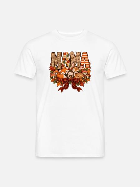 Schlafende Waldtiere Mama - Männer T-Shirt - Weiß