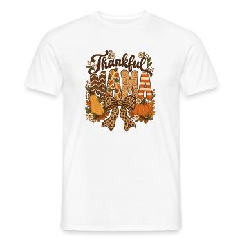 Dankbare Mama Leopard Bow Fall - Männer T-Shirt - Weiß - Vorne - AI Model Male 178 dark (178cm)