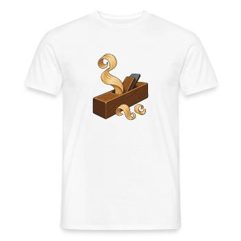 Holzhobel und Späne - Männer T-Shirt - Weiß - Vorne - AI Model Male 178 dark (178cm)
