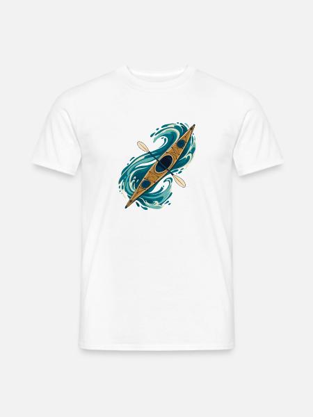 Seekajak in Küstengewässern - Männer T-Shirt - Weiß