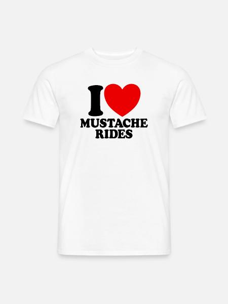 Ich liebe Schnurrbartfahrten – Schnurrbartfahrt fü - Männer T-Shirt - Weiß