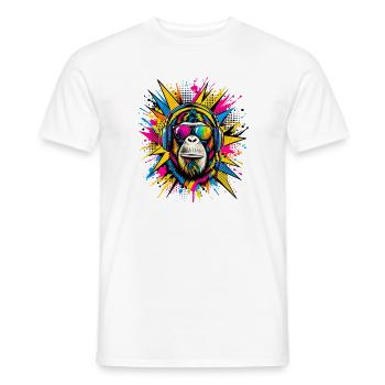 Pop Art Schimpanse - Männer T-Shirt - Weiß - Vorne - AI Model Male 178 dark (178cm)