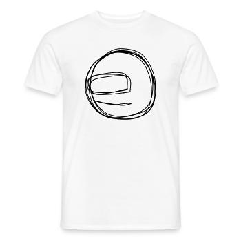 Helm handgezeichnet - Männer T-Shirt - Weiß - Vorne - AI Model Male 178 dark (178cm)