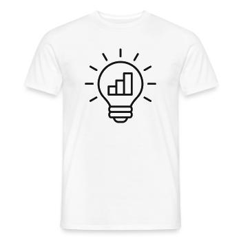 Glühbirnen-Symbol für Geschäftswachstum - Männer T-Shirt - Weiß - Vorne - AI Model Male 178 dark (178cm)