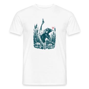 Graureiher am Teich - Männer T-Shirt - Weiß - Vorne - AI Model Male 178 dark (178cm)